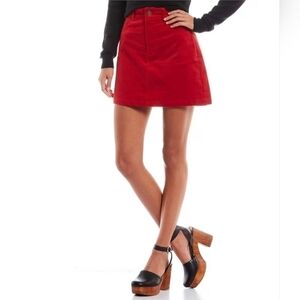 COPPER Key High-Rise Velveteen Mini Skirt Size Large Juniors Size 9 - 11 NWT